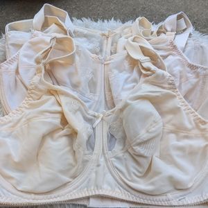 Set of 3 Three Bali Off White Full Figure Bras Size 36DDD